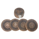 Mango Wood 4 Pc Etched Coasters