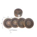 Mango Wood 4 Pc Etched Coasters