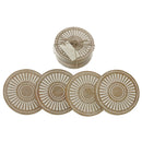 Mango Wood 4 Pc Etched Coasters