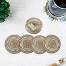 Mango Wood 4 Pc Etched Coasters