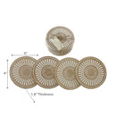 Mango Wood 4 Pc Etched Coasters