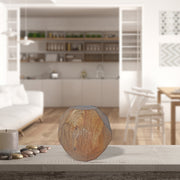 Large Mango Wood Decorative Ball 4.5"H – Tabletop Accent, Home Decor