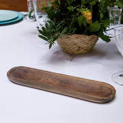 Mango Wooden Baguette Tray, Mango Wood Baguette Tray, Rustic Kitchen Serving Tray, Bread Display