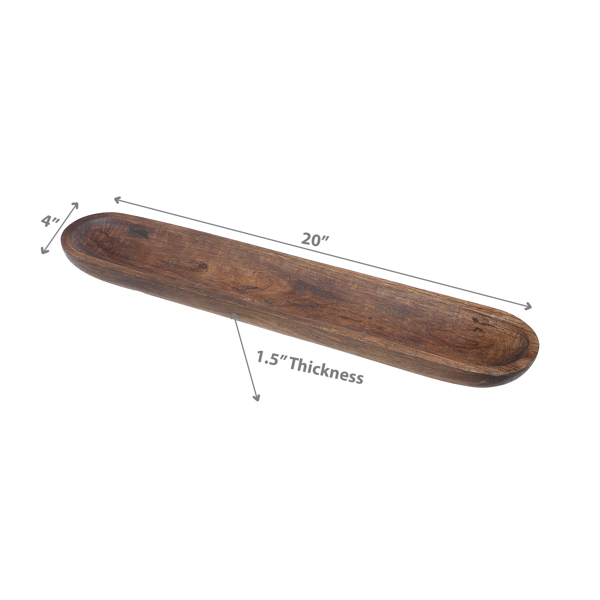 Mango Wooden Baguette Tray, Mango Wood Baguette Tray, Rustic Kitchen Serving Tray, Bread Display