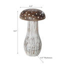 Mango Wooden White Polka Dots Decor Mushroom Large