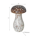 Mango Wooden White Polka Dots Decor Mushroom Small