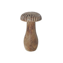 Mango Wooden Craved White Decor Mushroom Large