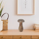 Mango Wooden Craved White Decor Mushroom Large