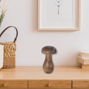 Mango Wood Carved Mushroom Decor Small – Tabletop Accent, Rustic Home Decor