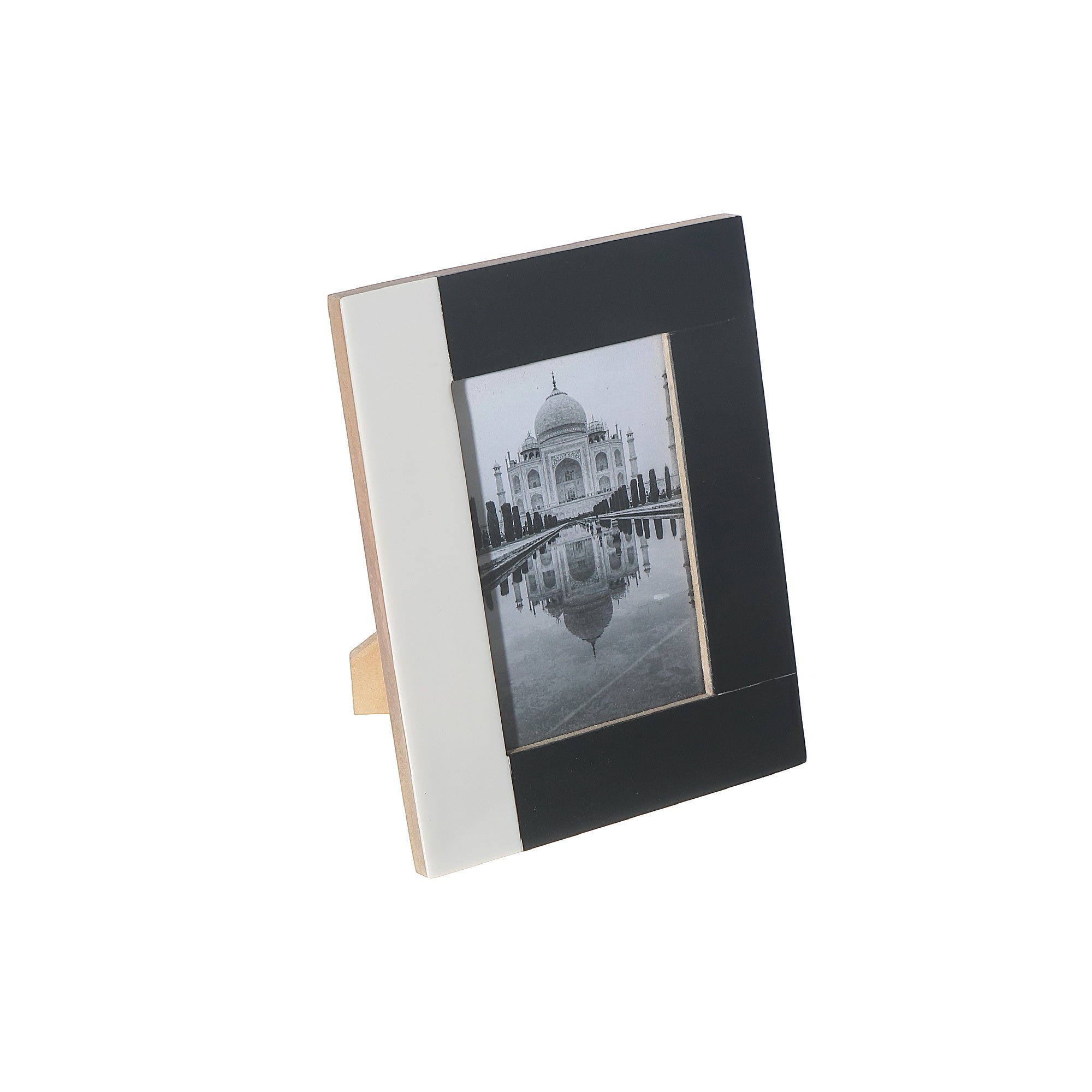 Black And White Inlay Photo Frame, Decorative Photo Display, Modern Home Décor