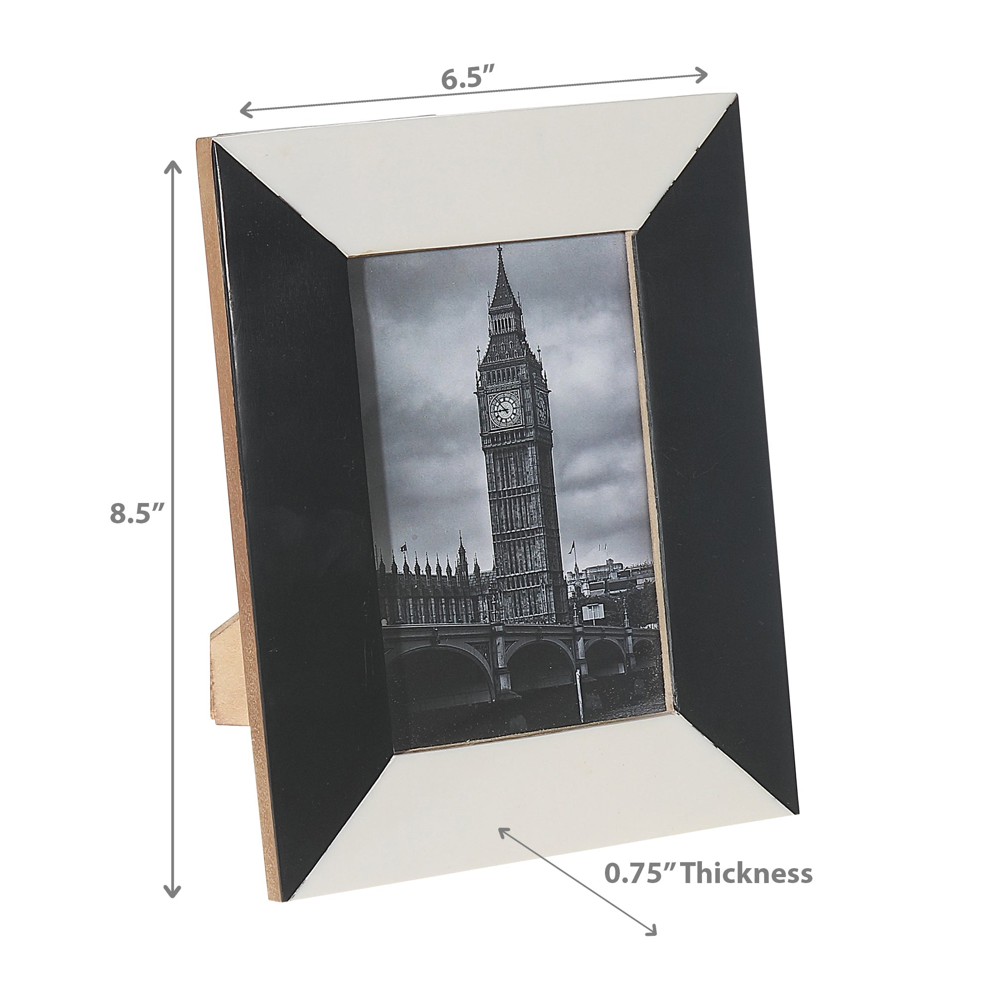 Black & White Inlay Photo Frame