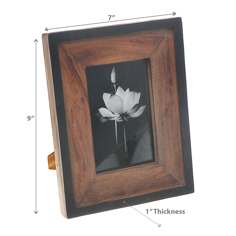 Black & Natural Finish Photo Frame