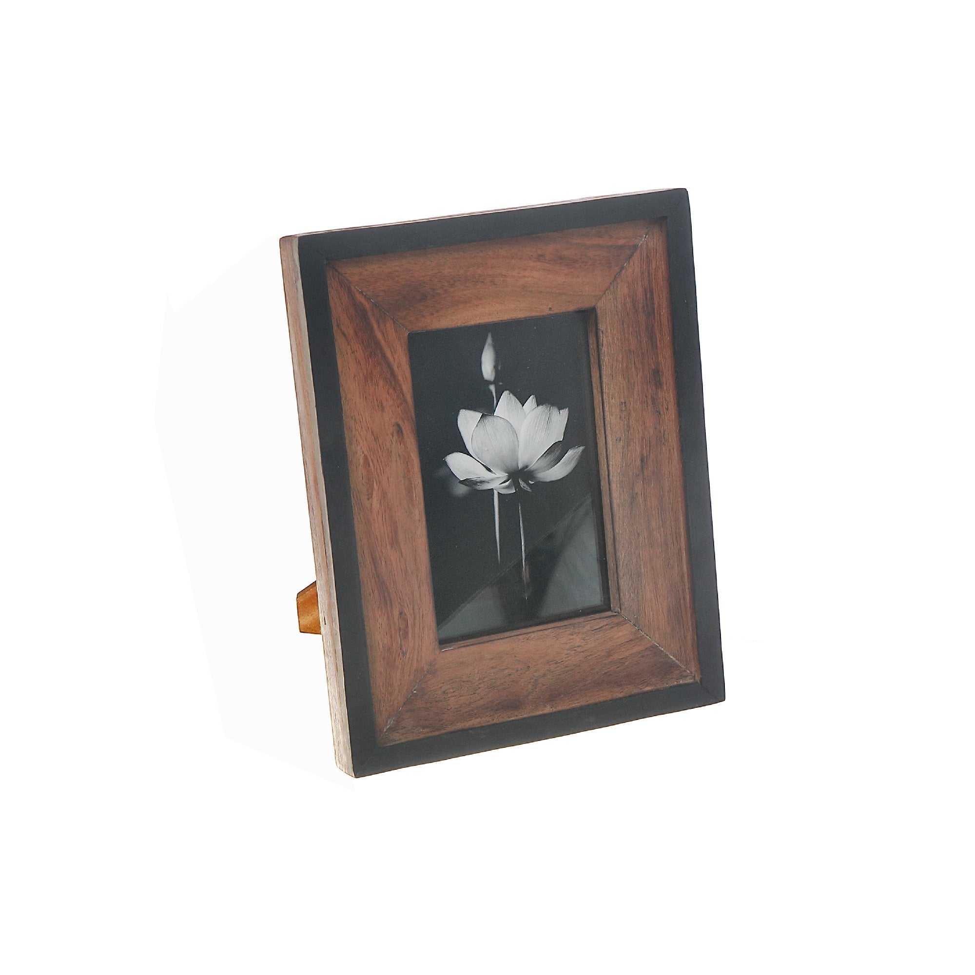 Black And Natural Finish Photo Frame, Decorative Picture Frame, Home Wall Decor 4X6