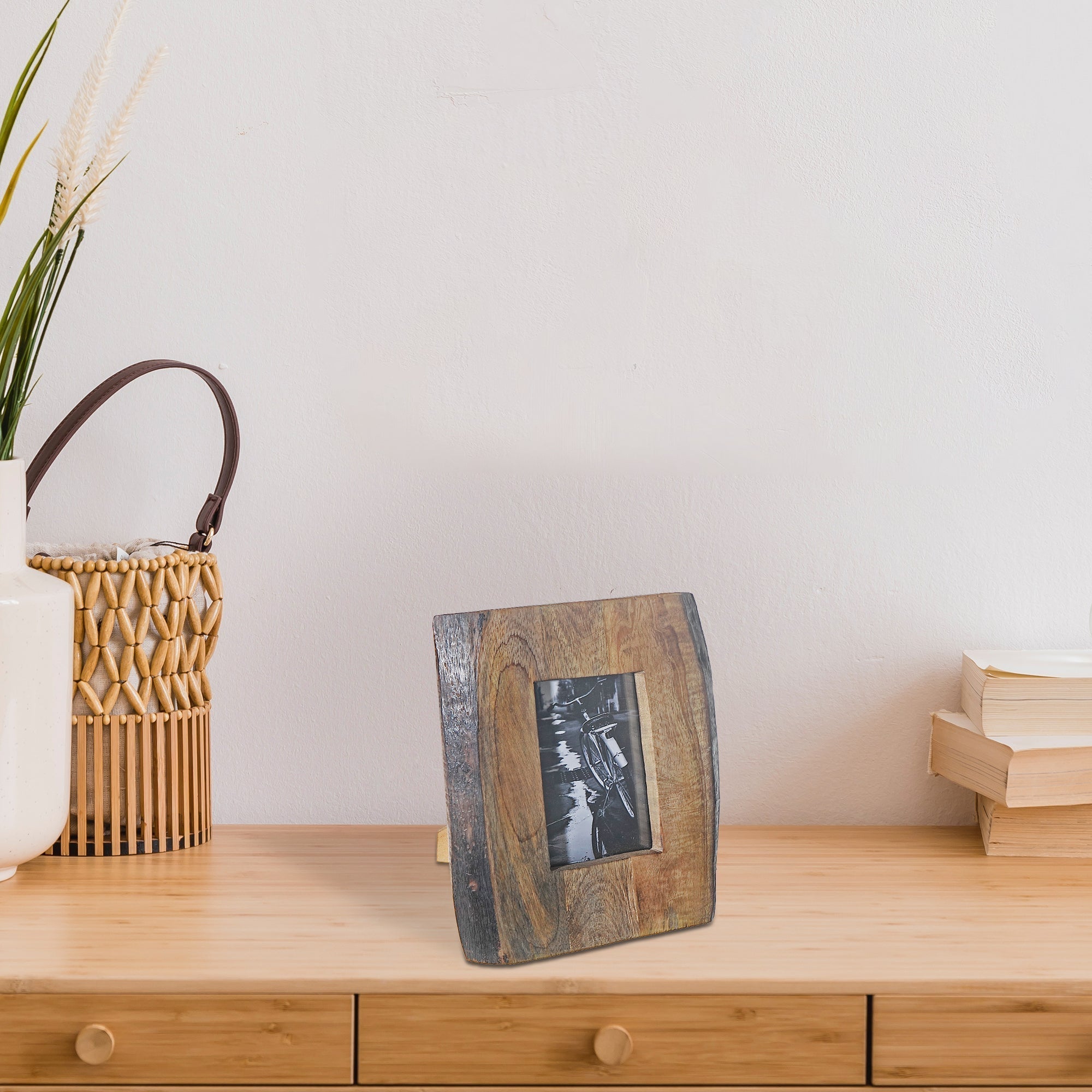 Mango Wood Photo Frames, Rustic Wooden Picture Frames, Home Decor Wall Display 4X6