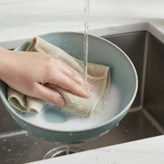 Natural Microfiber Dish Cloth and Scrubber Set, 8 Pieces, 2 Sets, Eco-Friendly Kitchen Cleaning Cloths, Reusable Pads