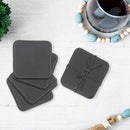 4Pc Square Genuine Leather Coasters