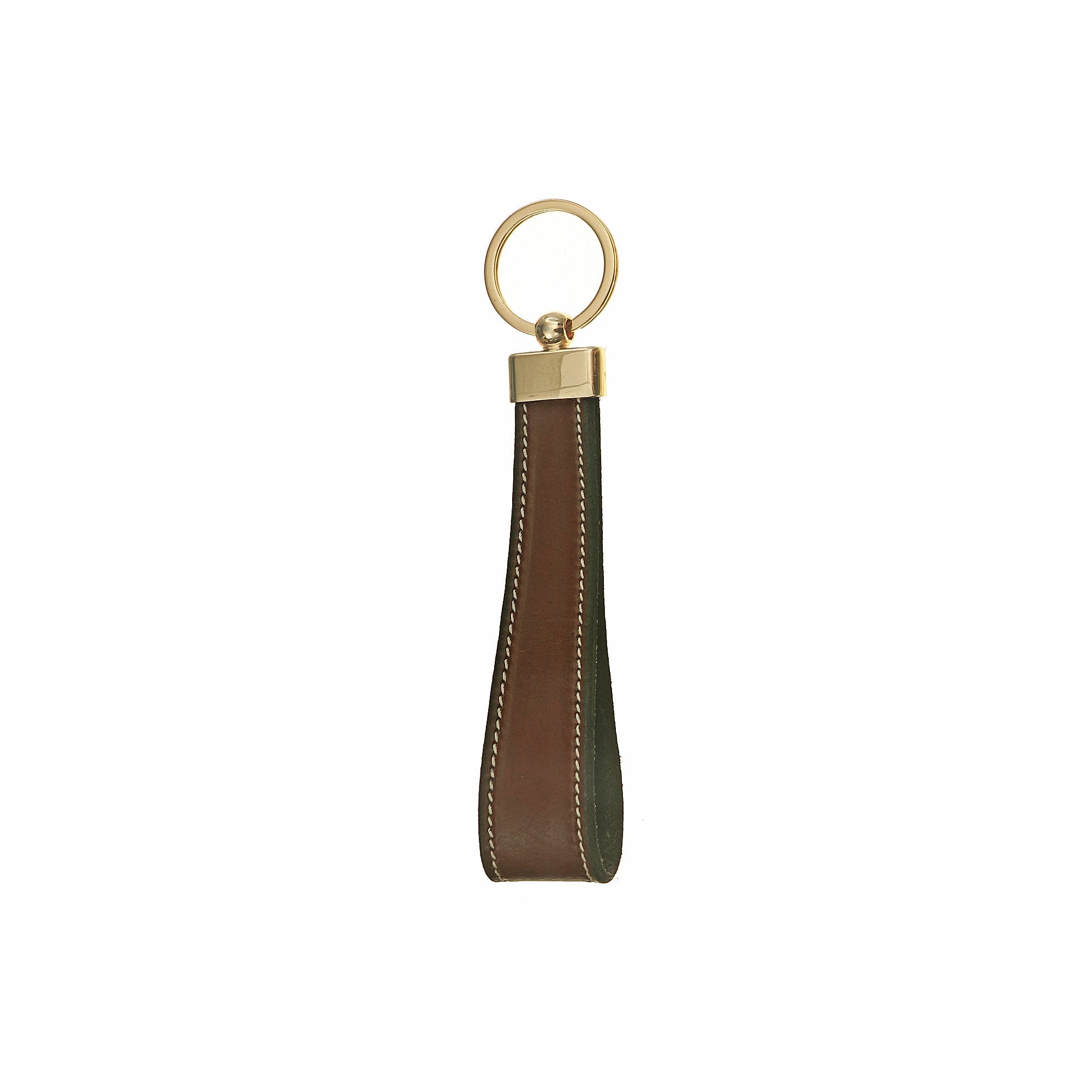 Genuine Cherry Leather Key Chain, Handmade Leather Accessory, Key Holder Gift