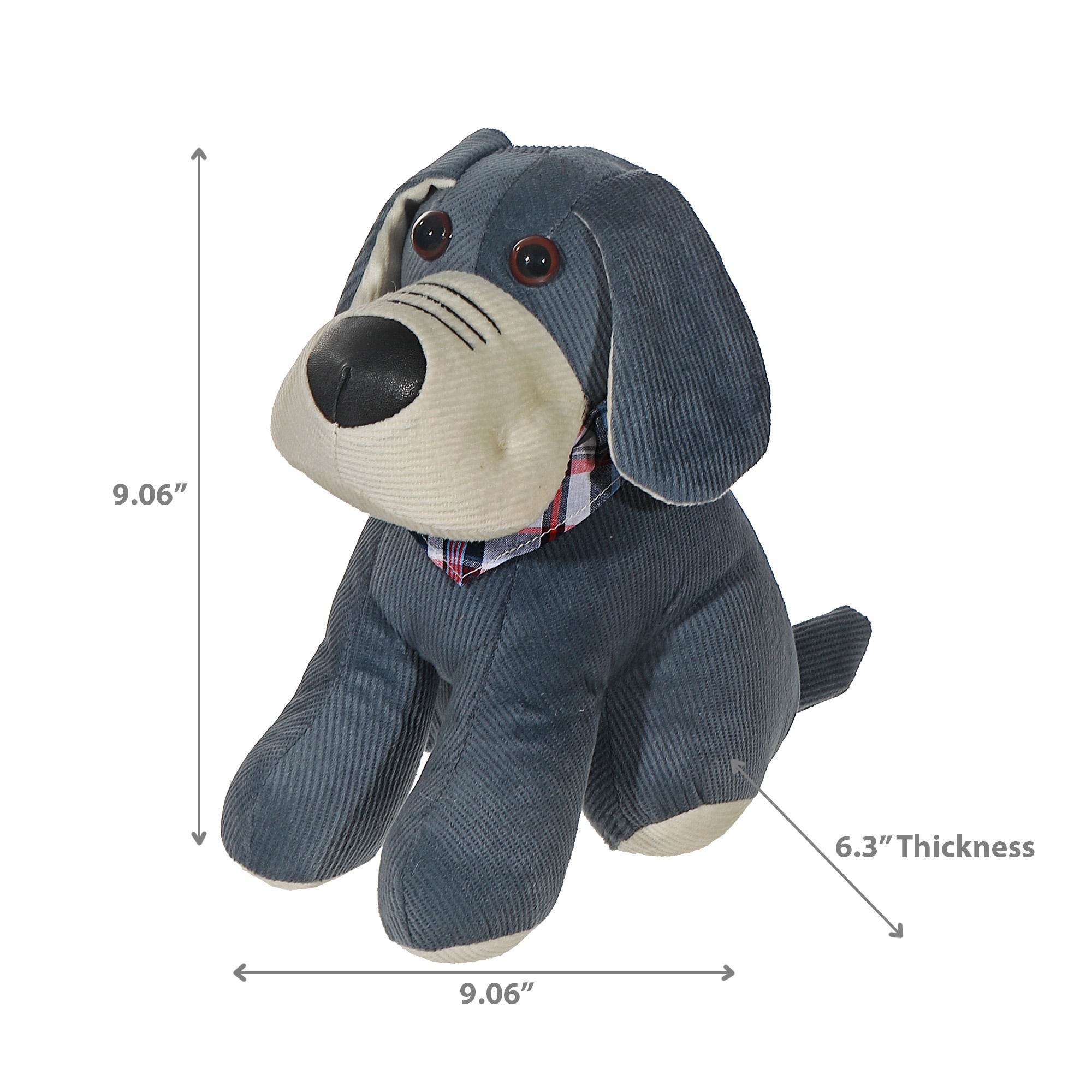 Door Stopper Dog with Scarf, Decorative Winter Animal Door Stop