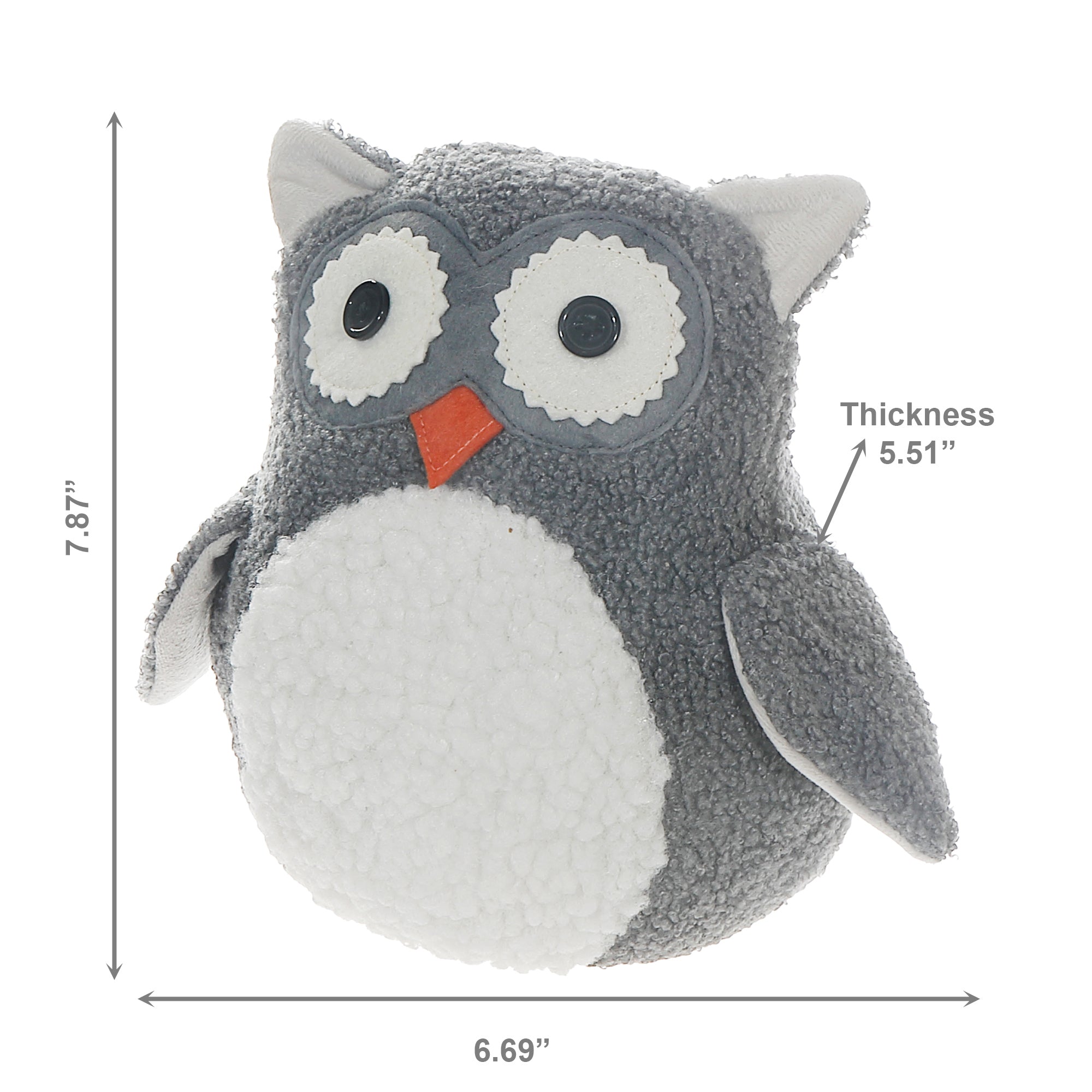 Decorative Owl Fabric Door Stopper