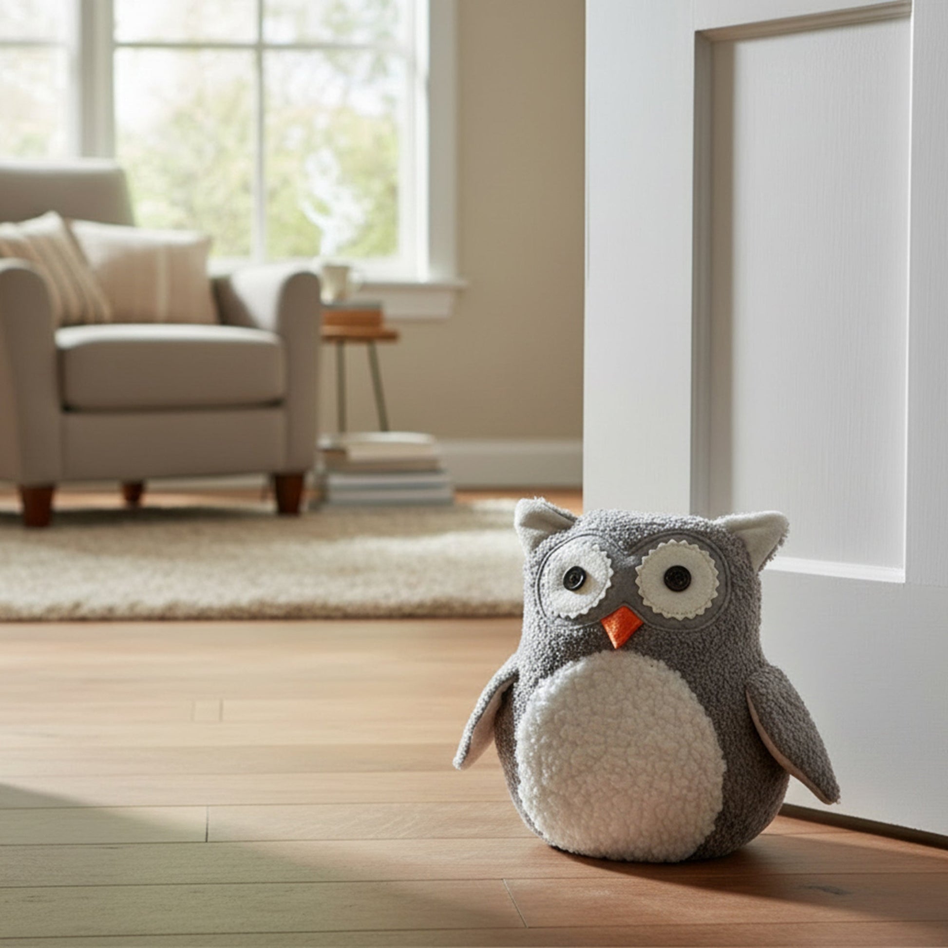 Decorative Owl Fabric Door Stopper