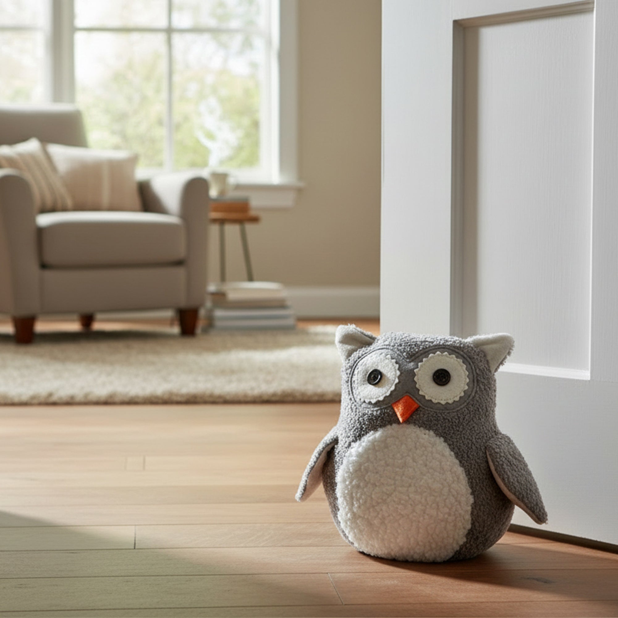 Decorative Owl Fabric Door Stopper