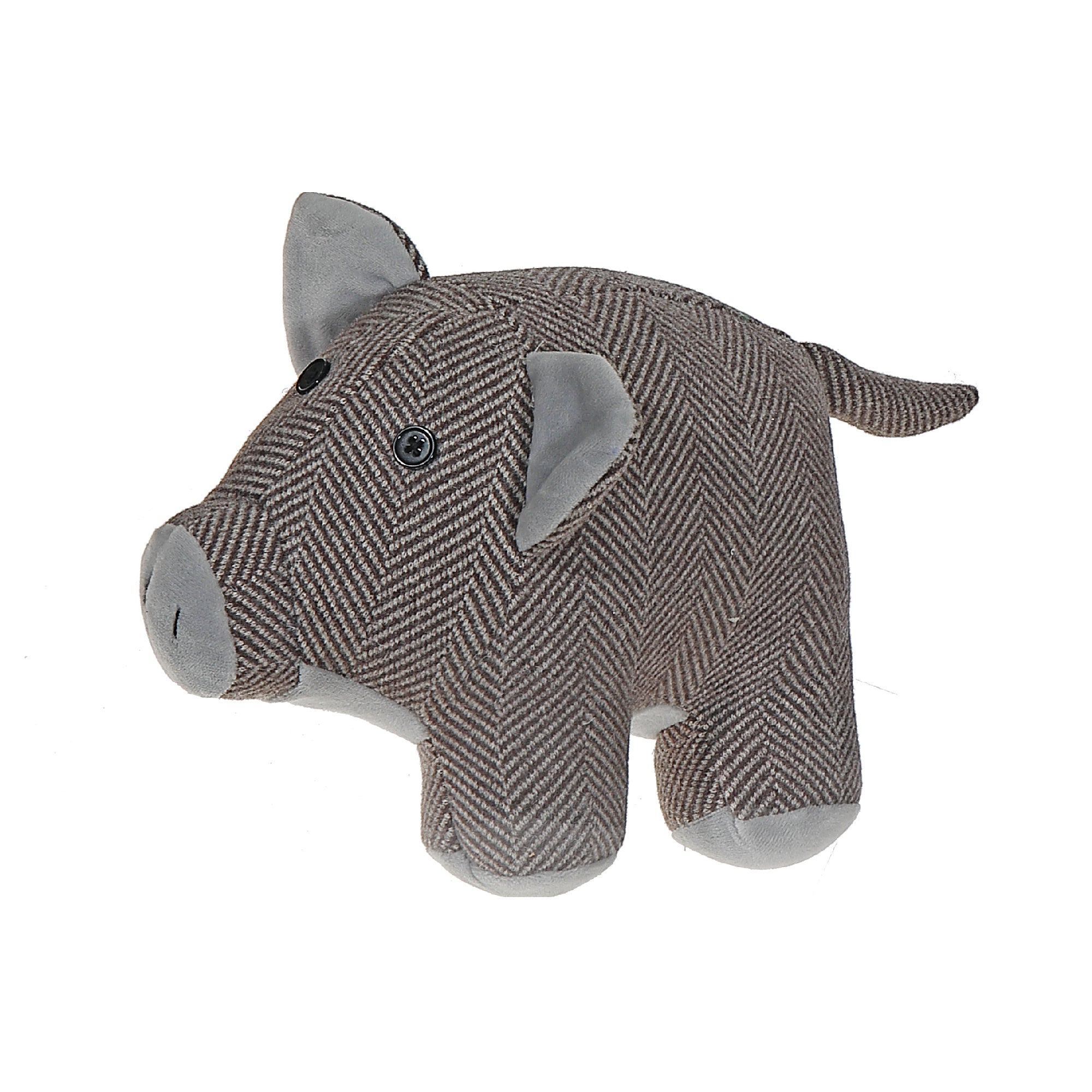 Grey Pig Fabric Door Stopper – Farmhouse Style Door Weight