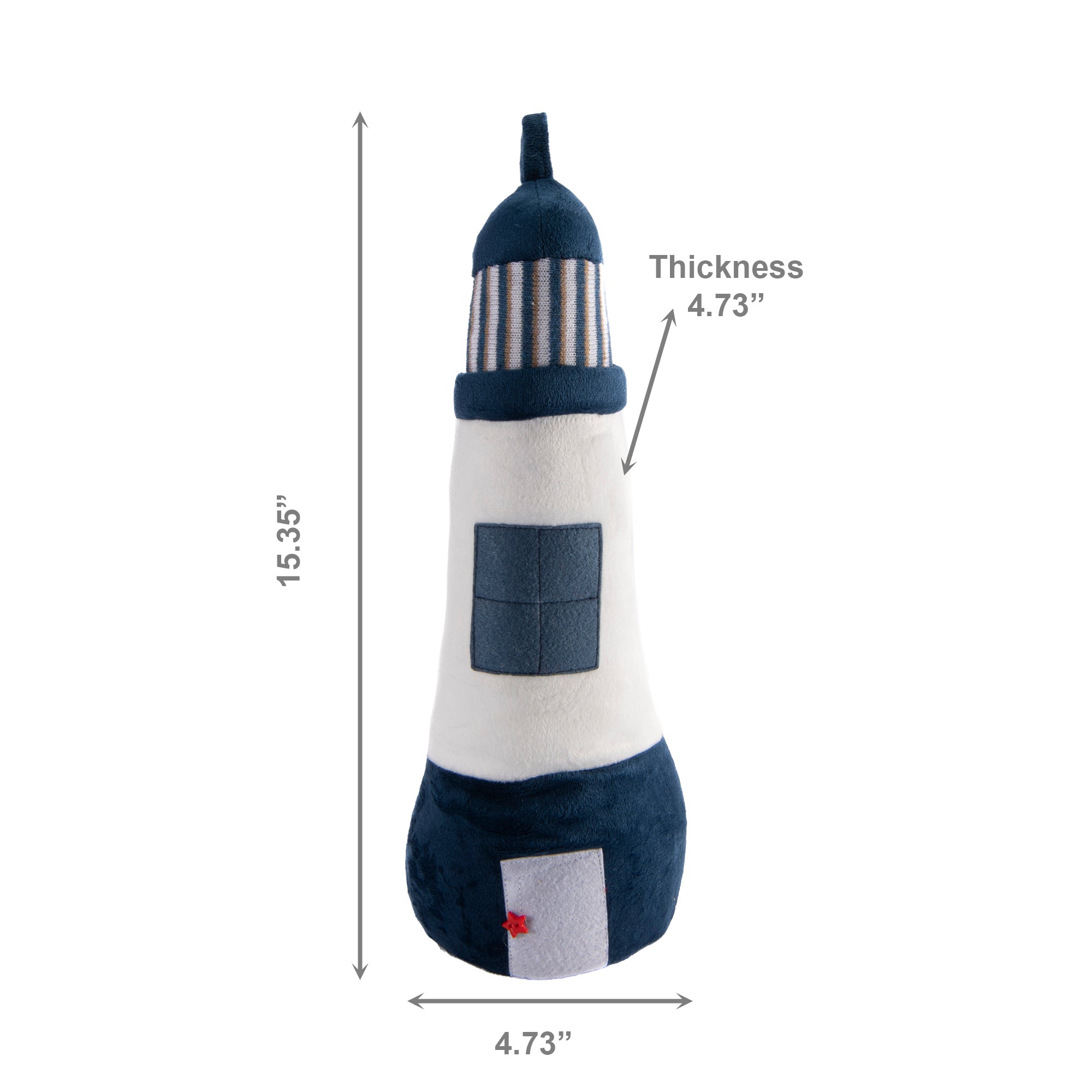 Lighthouse Fabric Door Stopper – Coastal Decorative Door Accent