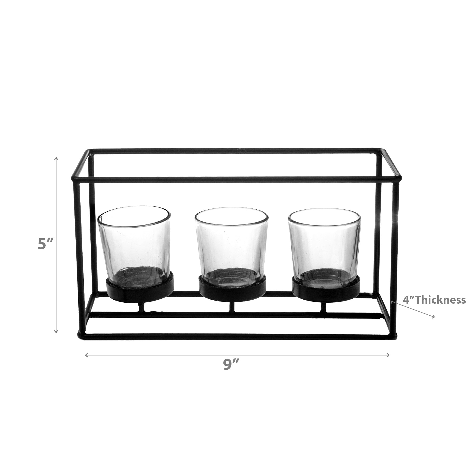 Cube 3 Votive Candle Holder, Decorative Home Accent, Modern Candle Accessory
