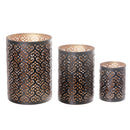 Metal Cutout Stella Candle Holder Set Of 3