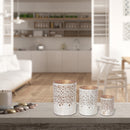 Metal Cutout Luna Candle Holder Set Of 3