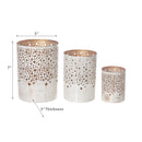 Metal Cutout Luna Candle Holder Set Of 3