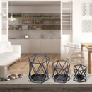 Metal Diamond Votive Holder (Set Of 3)