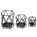 Metal Diamond Votive Holder (Set Of 3)