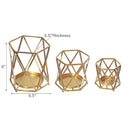 Metal Diamond Votive Holder (Set Of 3)
