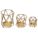 Metal Diamond Votive Holder (Set Of 3)