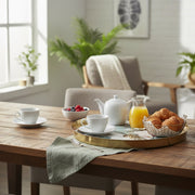 Large Metal Round Tray with Flying Tropical Bird Design