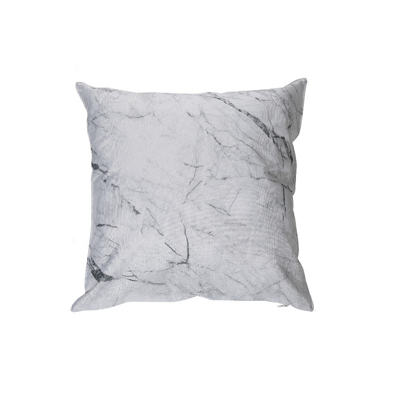Outdoor Waterproof Cushion White Marble Set of 2 Patio Seat Pillow
