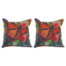 Outdoor Waterproof Cushion Monarch Butterfly - Set of 2