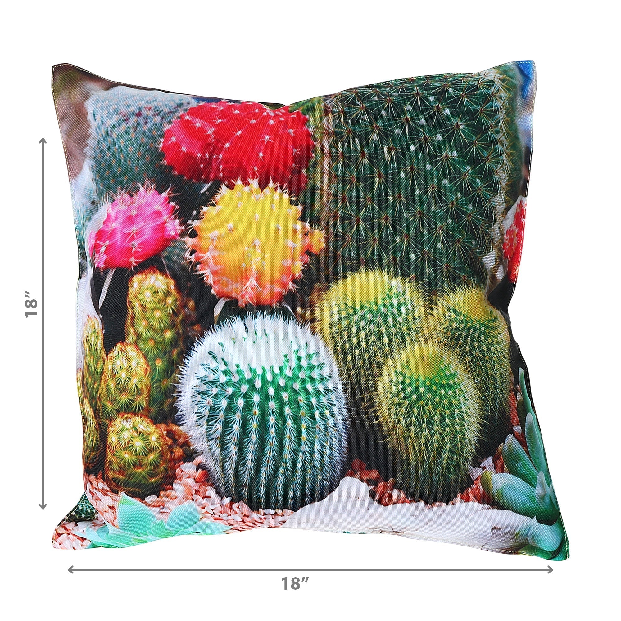 Outdoor Waterproof Cushion Cactus - Set of 2 Patio Garden Decorative Cushion