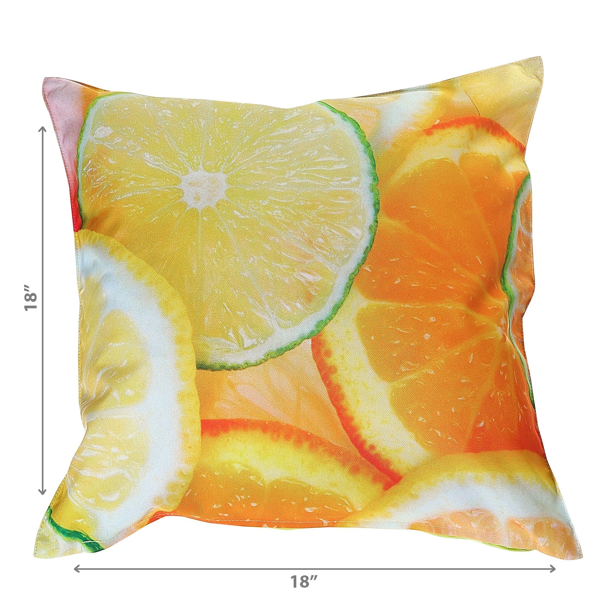 Outdoor Waterproof Cushion Citrus - Set of 2 Patio Garden Decorative Cushion