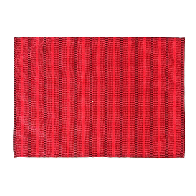Stripe Outdoor Placemat Red Set of 12 Dining Mat