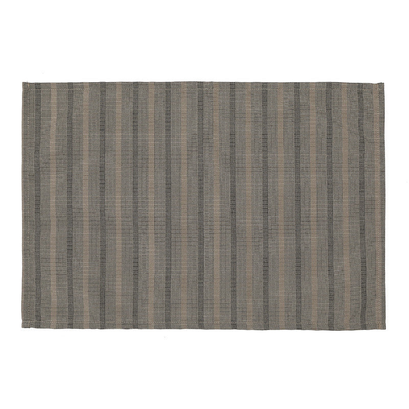 Stripe Outdoor Placemat Taupe Set of 12 Dining Mat