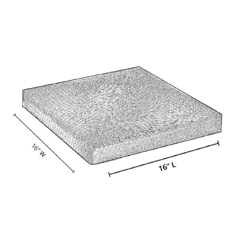 Polyester Tufted Chairpad (18 X 18) (Red) - Set of 2