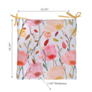 April Outdoor Tufted Chair Pad Poppy 16 x 16 - Set of 2