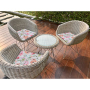April Outdoor Chair Pad Ranunculus Set Of 2, Comfortable Patio Cushion, Outdoor Seating Decor