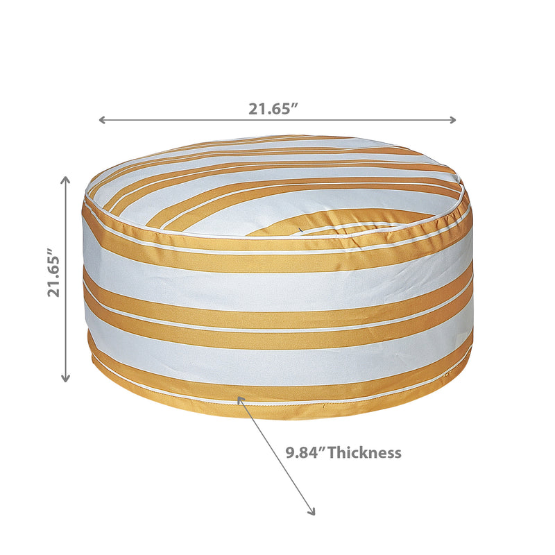 Boston Outdoor Cabana Stripe Inflatable Pouf