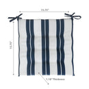 Boston Outdoor Cabana Stripe Tufted Chair Pad - Set of 2