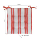 Boston Outdoor Cabana Stripe Tufted Chair Pad - Set of 2