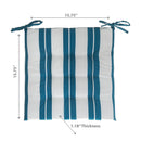 Boston Outdoor Cabana Stripe Tufted Chair Pad - Set of 2
