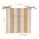 Boston Outdoor Cabana Stripe Tufted Chair Pad - Set of 2